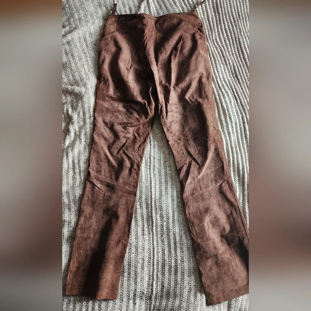 XOXO Brown Suede Pants - Picture 7 of 7